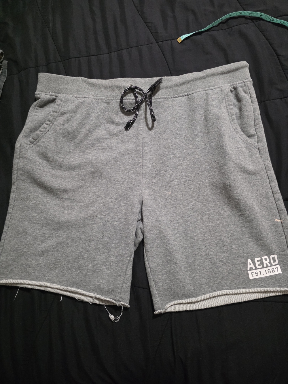 Gray Men's Knit Drawstring Shorts